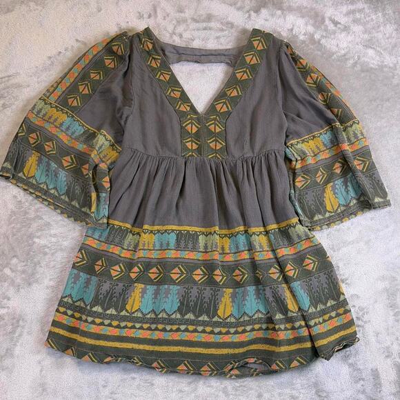 Free People Dresses & Skirts - Free People Multicolor Boho Mini Dress Women’s XS Petite (XSP) Festival Coquette